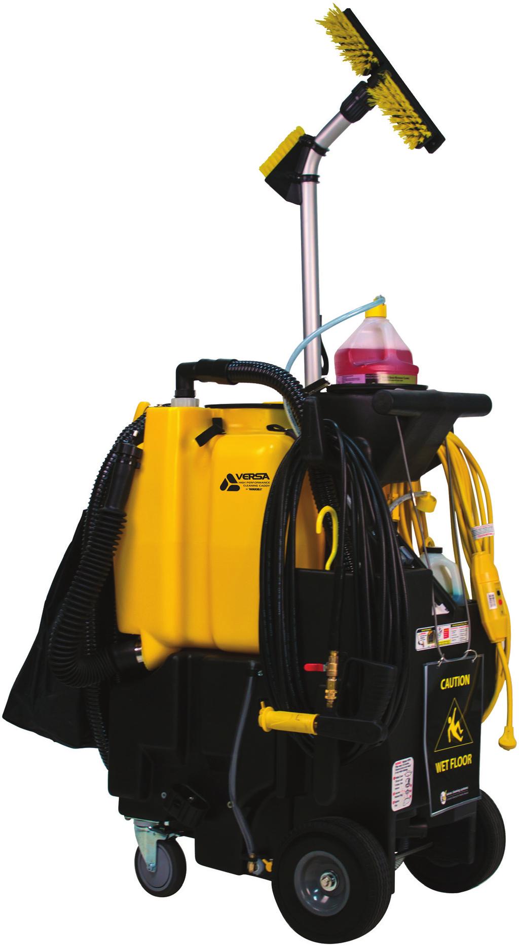VERSA & VERSA II High Performance Cleaning Caddies by WAXIE are designed as versatile whole building touchless cleaning machines.