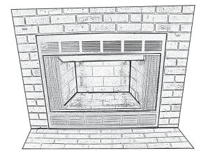 EXH. Vent Liner Rough-in Rough-in the two 3 diameter vent liners into existing chimney system being careful not to tear or damage the liners in the process.