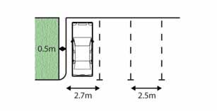 SOUTH YORKSHIRE RESIDENTIAL DESIGN GUIDE TECHNICAL REQUIREMENTS STREET AND PARKING GEOMETRY 4B B.2.1.26 A paved strip of minimum width 0.