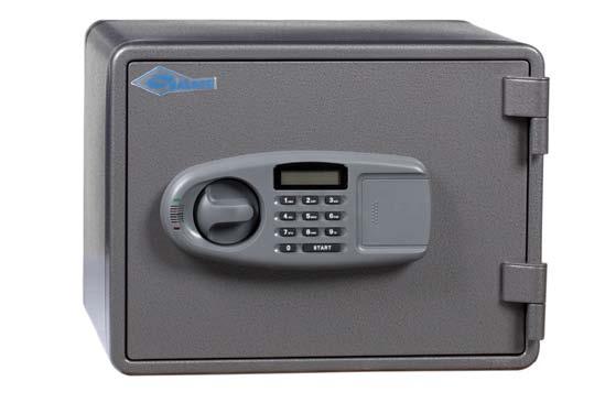 The EM/ES compact sized fire resistant safes are equipped with a two user electronic safe lock, allowing you to easily open the safe and change the combination all from the keypad.
