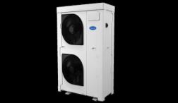 30RQ Series Air to Water Heat Pump with Scroll Compressor(s) 5 sizes 16 to 40 kw R410A Refrigerant Cu/Alu coils Water Plates exchanger Axial Flying Bird fans Variable Water Flow (optional) SOUND