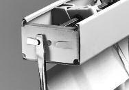Bracket doors must face inside of room. INSIDE MOUNT: With mounting brackets level and flush with the window frame, screw through holes on the inside of bracket into window frame.