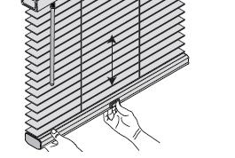 7 How to Operate TO TILT SLATS: Rotate wand or pull the tilt cord (2 Macro Only) to desired slat angle. NOTE: Prior to raising or lowering, the slats should be tilted to the open position.