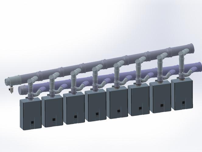 In-Line 8-Unit System with Common Venting System CVent PPtl