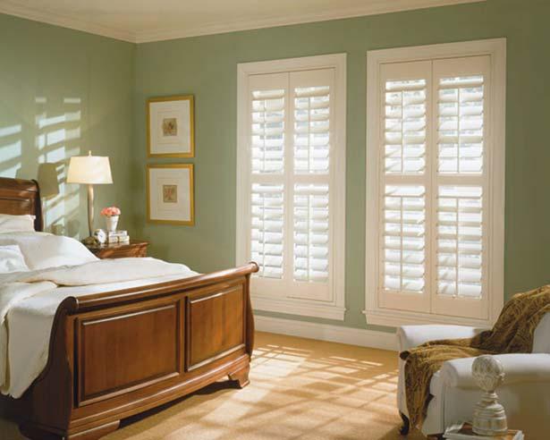 bath. Composite shutters are a wood and PVC mix. The look similar to real wood, and take paint well.