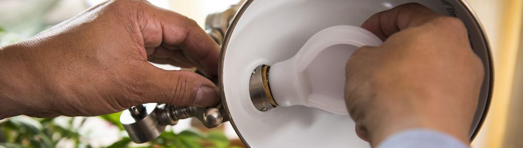 Lighting and appliances CFL and LED bulbs use up to 75% less energy and last up to 10 times longer.