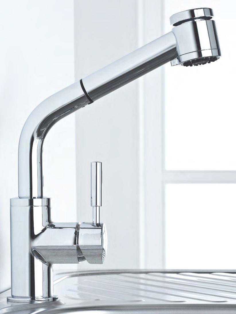 KITCHEN TAPS CONTEMPORARY KITCHEN TAPS FLUGEL MONO SINK MIXER 1 4 turn ceramic disc for rapid on/off flow Swivelling