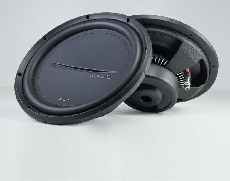 Subwoofers SXt12d4 shown 21 High Excursion Performance with Slim Mounting Depths 25mm of Peak to Peak Excursion Optimized for Small Sealed Enclosures High Temperature 2.