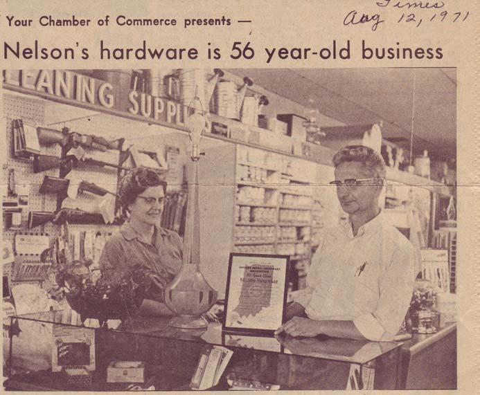 Figure 4. Dorothy and Charles Nelson owned Nelson & Son Hardware at 12 West Main Street. Charles and his father, William B.