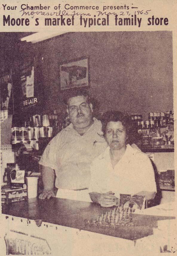 Figure 6. Mr. and Mrs. Harold Moore, with some help from Ada Moore, Harold s mother, have operated Moore s Market, 8 W. Main St.