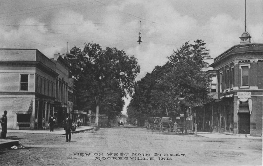 Figure 7. This circa 1910 photograph (taken by J.P. Calvert) shows West Main Street as one looks across the intersection of Indiana and Main Streets.
