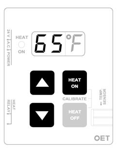 SETTING TEMPERATURES The Operating Electronic Thermostat requires two temperature settings. When the temperature drops below the HEAT ON setting, the heater will turn on.