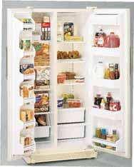 dispenser delivers cubes, crushed ice and chilled water through the door. Fixed Fresh Food Gallon Door Storage provides maximum storage flexibility.