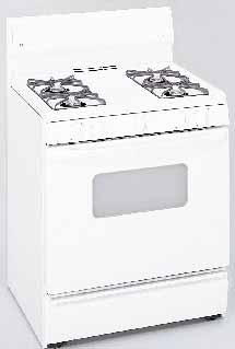 clean oven Electronic clock and timer Color-matched porcelainenameled oven door with window Chrome visor handle Electronic pilotless ignition Square standard porcelain steel grates Interior oven