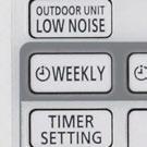 SAT Setting for all days of the week Temp. ON OFF ON OFF Time Set ON/OFF time and temperature for 1 day. Press the Weekly timer button. SUN MON TUE WED THU FRI SAT Temp.