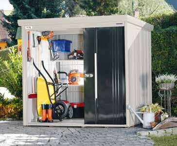 Metal shed Sapporo MAKE FULL USE OF VALUABLE TIME GAINED Our low-maintenance metal garden shed Sapporo convinces with its functionality,