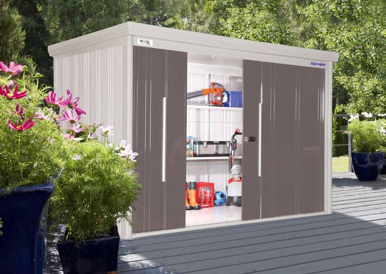 6 Metal shed Osaka FAMILY-FRIENDLY AND OF HIGHLY MODERN DESIGN MAKES FOR PERFECTION You can comfortably store your weeding trowel, lawnmower,