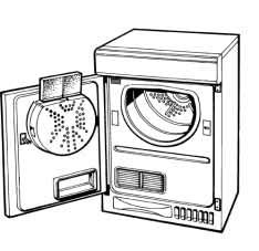 Features - Get to know the main parts of your dryer see "The Controls" Push here to open door NOTE: If your dryer is new wipe out the inside of the drum before you first use it to remove any dust