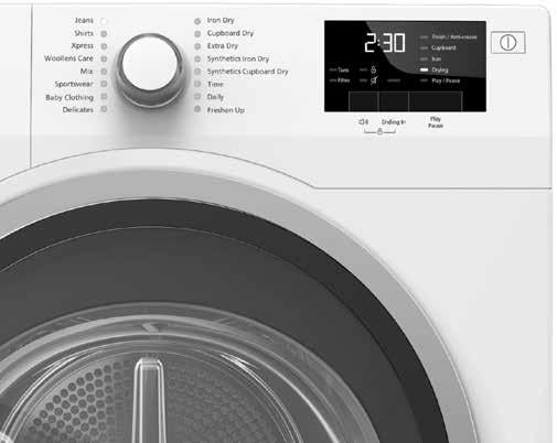 Programmes, Settings and Cycles Tumble dryers have a variety of programmes, from simple timed cycles to specialised settings for particular fabrics.