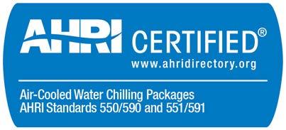 Unit Overview (Cont'd) AHRI CERTIFICATION PROGRAM YORK YVAA chillers have been tested and certified by Air-Conditioning, Heating and Refrigeration Institute (AHRI) in accordance with the latest