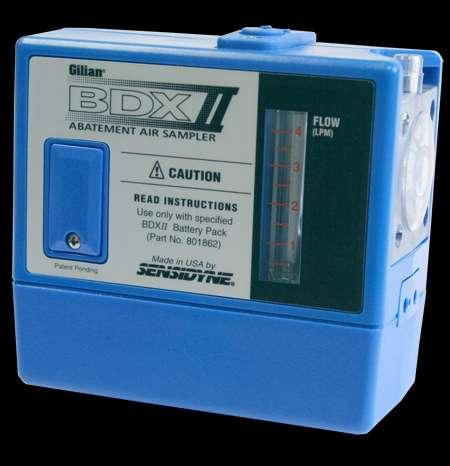 Gilian BDX-II Flow: 500-3000 cc/min Rechargeable battery pack Built-in flow meter & flow adjust Compact, lightweight, & quiet Low-cost