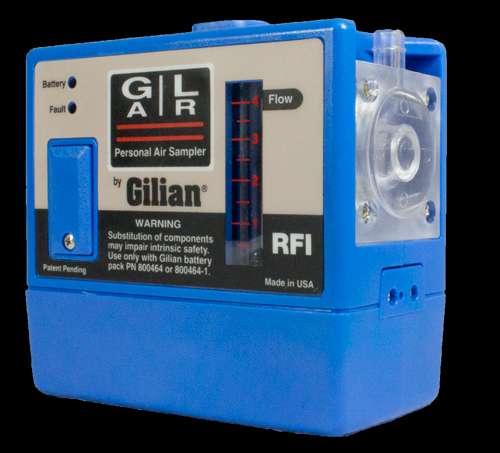 Gilian GilAir-3 Constant flow: 850-3000 cc/min Low flow: 1-750 cc/min Rechargeable NiMH battery pack Built-in rotameter & flow adjust