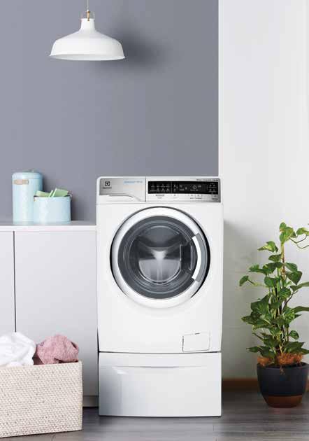 or unloading your laundry. Not only that, the pedestal also opens up to reveal a large storage drawer, perfect for all your washing essentials, so you can keep your laundry room neat and tidy too.