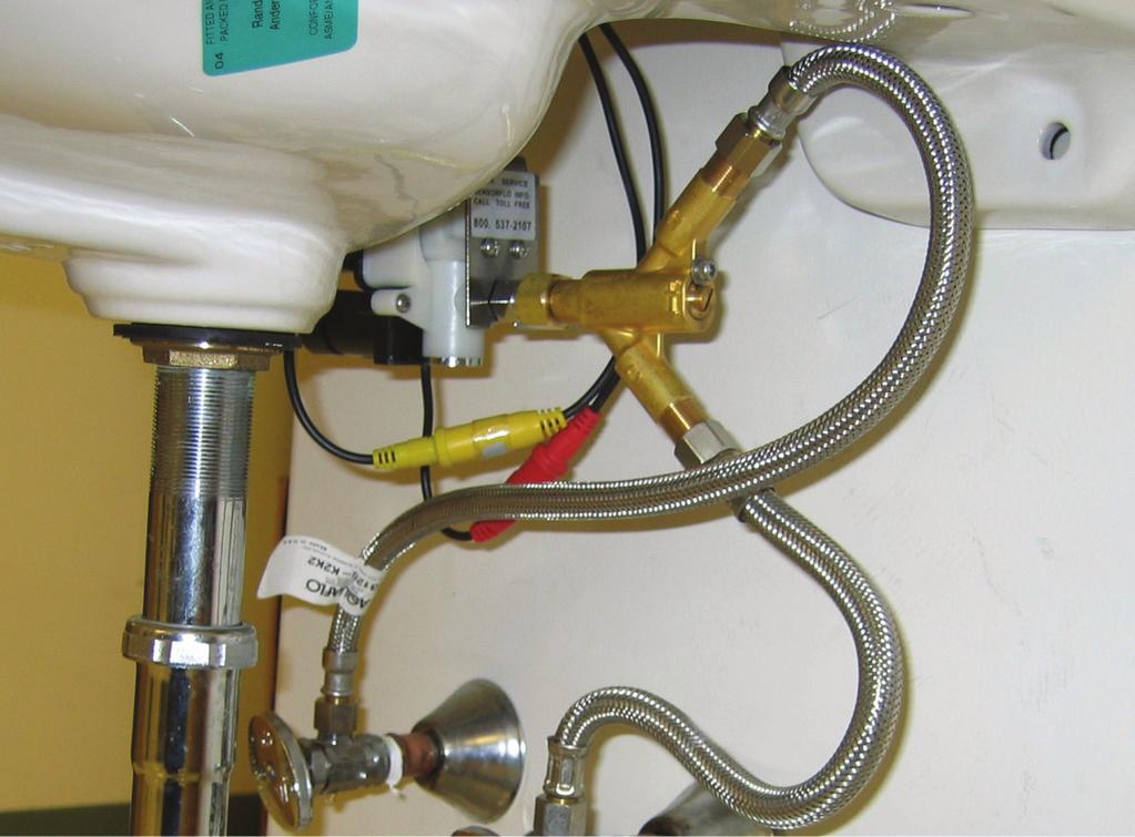Ligature Resistant Faucet mounting (under sink hoses and cables) NOTE: The under sink plumbing and