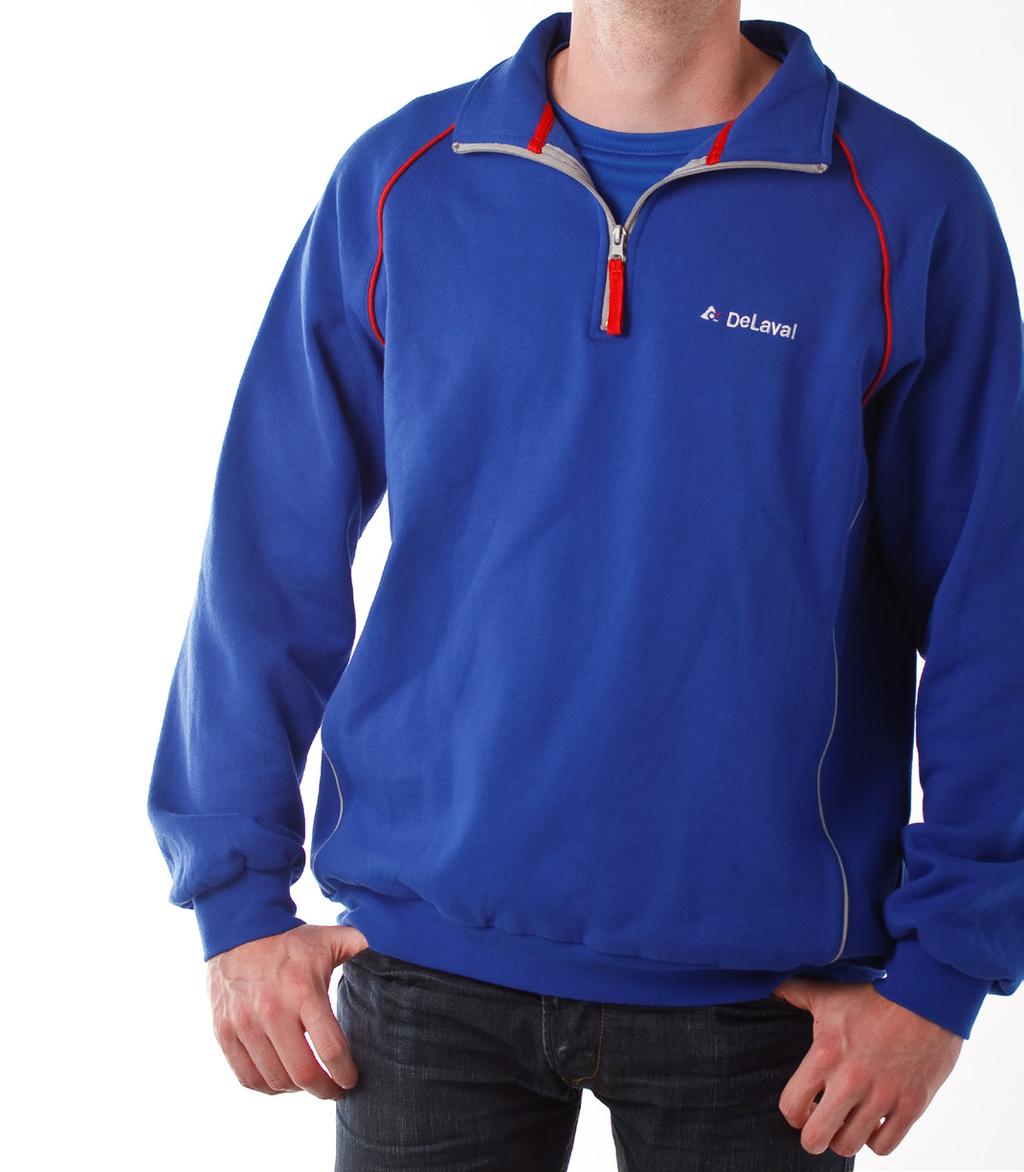 triangle detail DeLaval sweatshirt Light and comfortable with a zipper opening at the