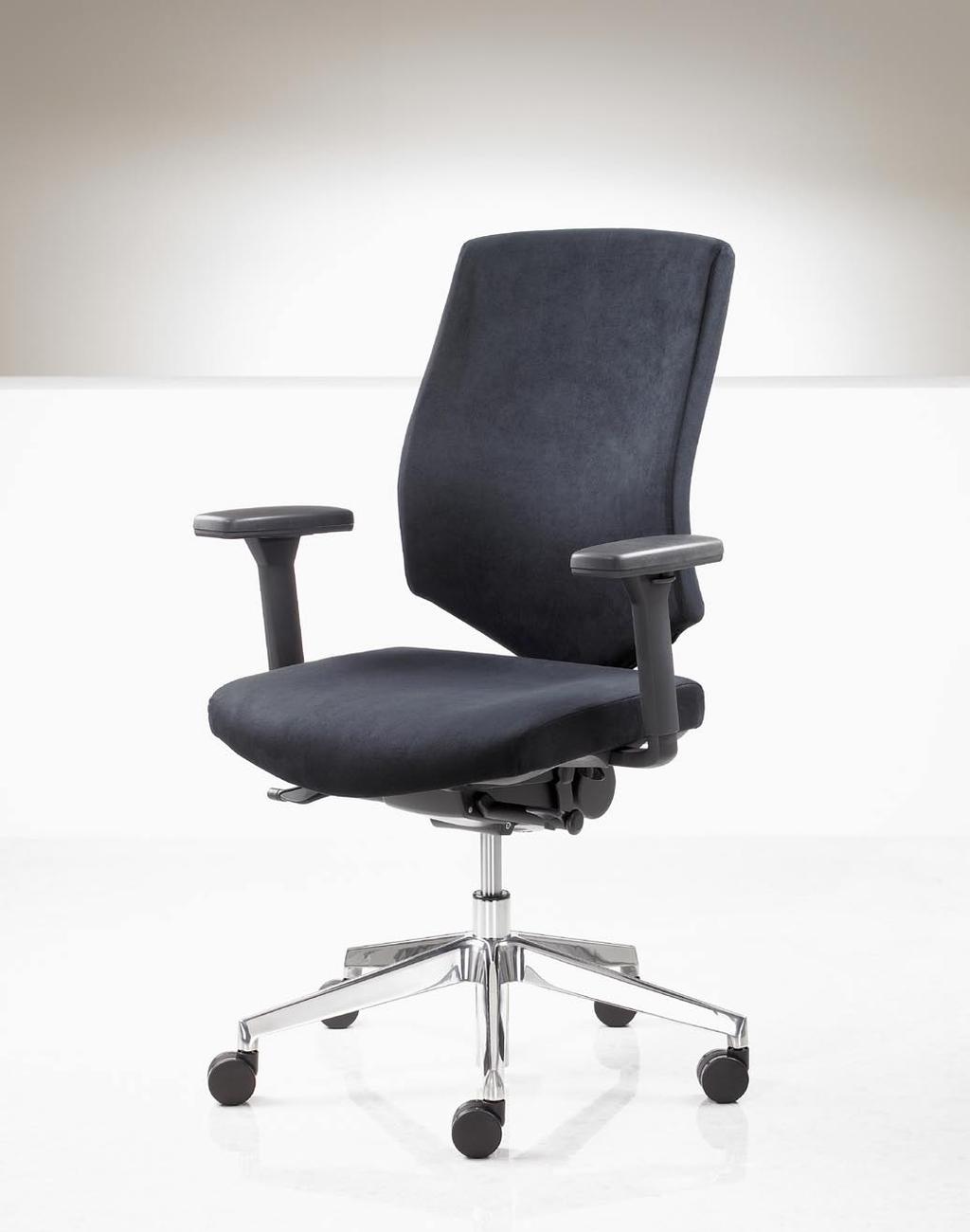 Working Chairs G3 Luxurious, generously-sized working chairs with an upholstered back, available in both medium and high back versions.