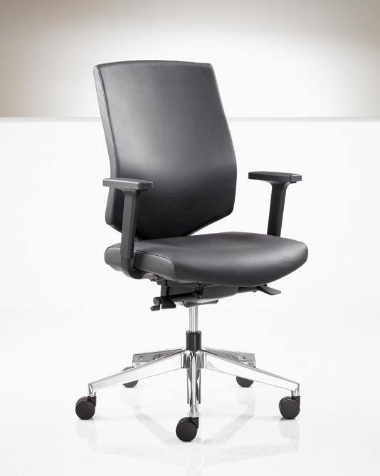 The backrest is height adjustable and shaped to provide excellent back