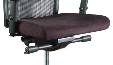 mechanism with tilt tension adjustable by turning a convenient pull-out handle at the side of the seat.