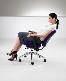 Independent adjustment of the backrest angle, enabling the user to set the initial angle between seat and backrest, which then opens out further as the seat and back recline.