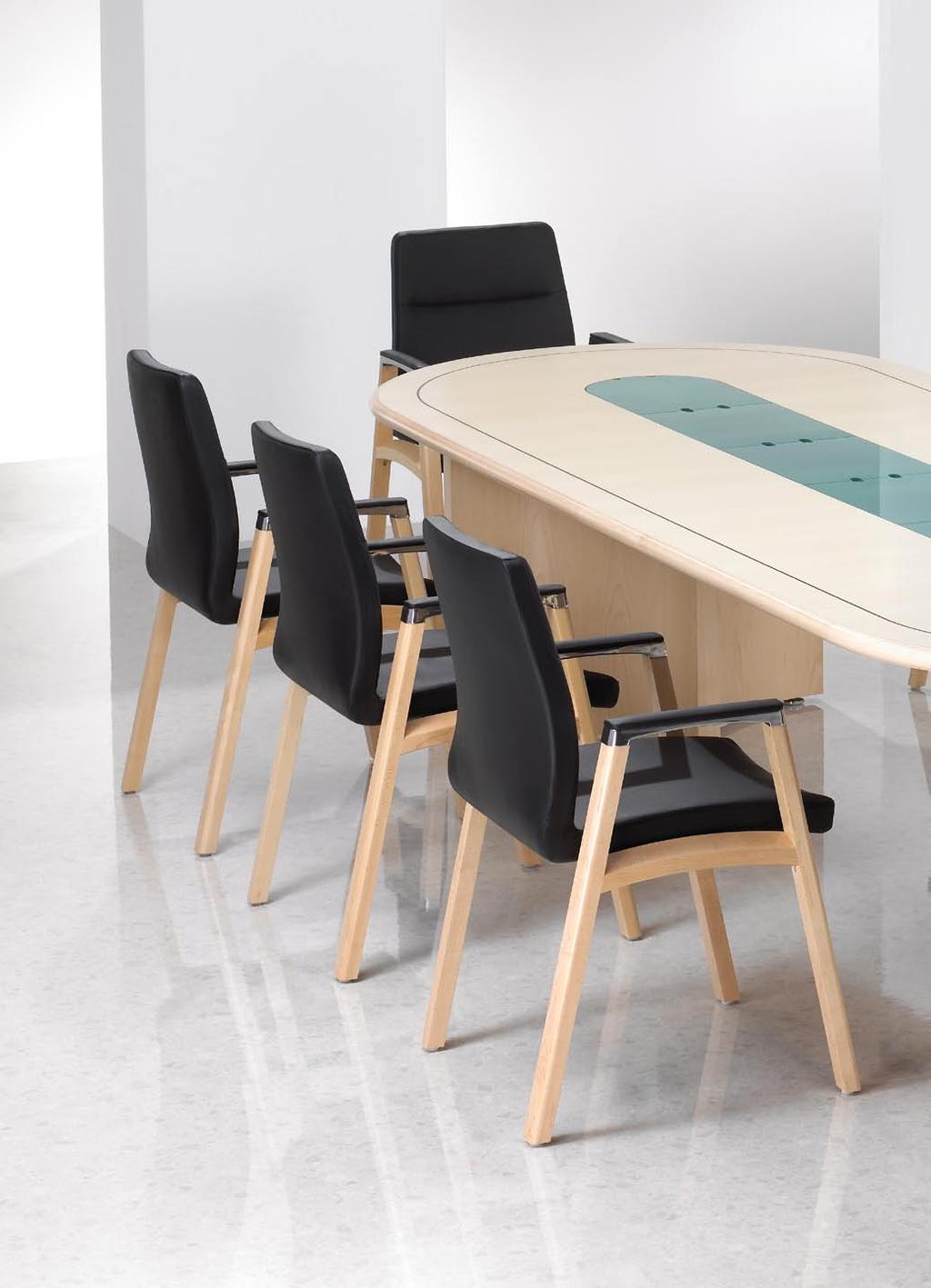 Meeting and Conference Chairs Fulcrum Meeting and conference chairs of exceptional quality and comfort, with hardwood frames in a wide range of timbers and finishes to match Sven Christiansen desking