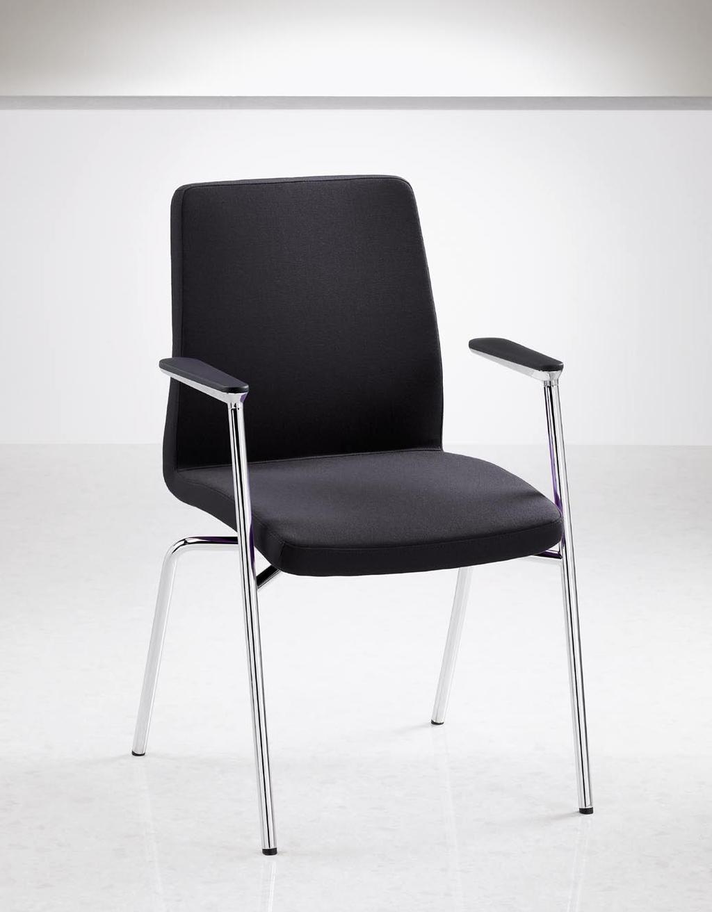 Meeting and Conference Chairs Fulcrum F4 Tubular legs On tubular legs finished in zinc, black or chrome.