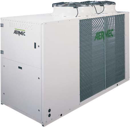 NR ir-cooled heat pumps with axial flow fans eating capacity from 58 kw up to 171 kw R410 ermec adheres to the UROVNT Certification Programme.