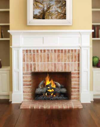 Featuring massive flames, reversible PHAZER logs, electronic ignition with battery back-up and high BTU output, your fireplace will look like a real wood burning fireplace without the work and