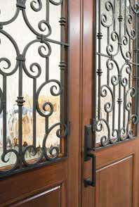 Bronze Distressed Nickel WROUGHT-IRON DESIGNS ACCESSORIES (available on full or 3/4 light doors and sidelights with