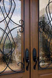 select Architect Series and Pella doors only) 20" or 16" Straps Square or Round Clavos Carina Wrought Iron