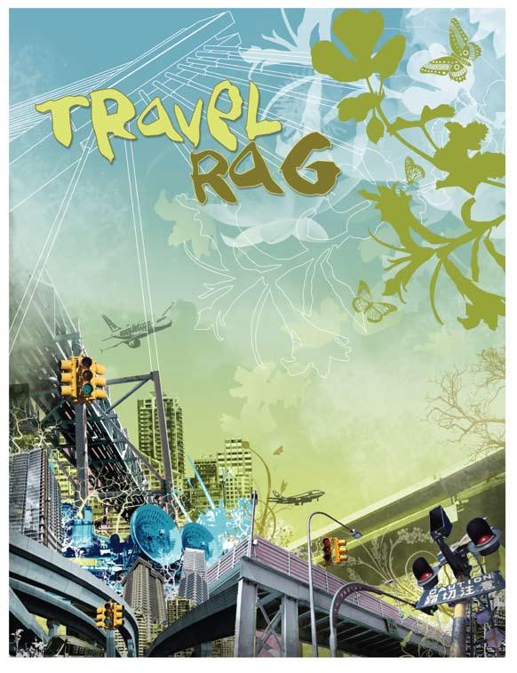 Front cover illustration for Travel Rage, a travel publication produced by a student from the Journalism