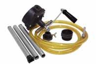 UL Listed Self-priming Heavy-duty cast iron design Carbon vanes and Viton seals Pumps one gallon per 12 rotations Heavy-Pump Kit JDI-35-KIT Fits 5- to 55-gallon drums Includes: UL Listed two-way pump