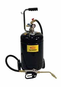 pressurization 2" spout with cap for easy filling Includes delivery gun with flexible spout 6-1/2' delivery hose Model Model JDI-5DP JDI-15DP Gallons 5-gallon 15-gallon Functional capacity 4-gallon
