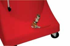 Four Caster Design Four 4" swivel casters make this drain easy to move and position under a vehicle.