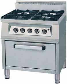 oven size Available for LPG or Natural Gas Long life Heavy duty top