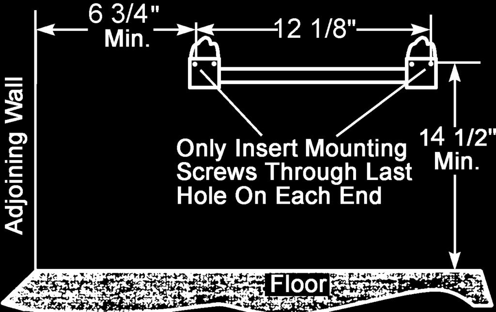 Attaching to wall anchor: This method allows you to attach mounting bracket to hollow walls (wall areas between studs) or to solid walls (concrete or masonry). 3.