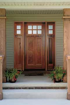 Premium wood-grain fiberglass in stain colors with rich wood tones. Smooth-grain fiberglass available in a variety of colors. Optional AdvantagePlus lowmaintenance protection system.