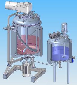 2 Draw-in-execution #2 of Homogenizer A second draw-in valve, identically to the previous position will be supplied for suction in of liquids, transfer of fat phase etc.