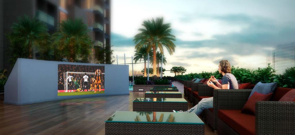 LOUNGE WITH MOVIE NIGHT osting an outdoor movie night is