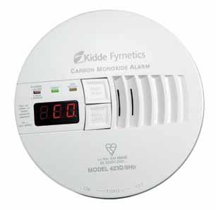 230V Mains Carbon Monoxide Alarms 423D/9HIR with digital display and Peak Level feature 423/9HIR non-digital model Key Features Mains powered with sealed-in, rechargeable lithium cells for back-up