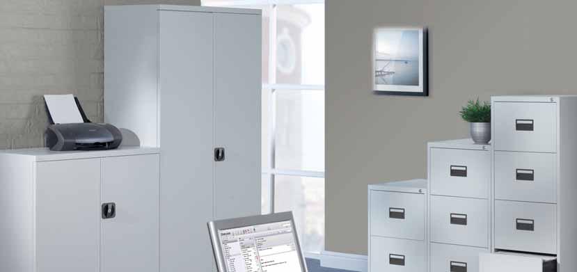 8 Steel Storage & Accessories Steel Storage comprising of executive and contract filing cabinets, cupboards, tambours, lockers, security cupboards, security filing